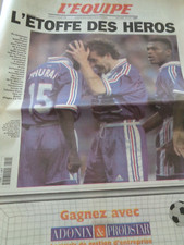 ? L'équipe journal 10 juillet 1998  Qualification finale COUPE DU MONDE