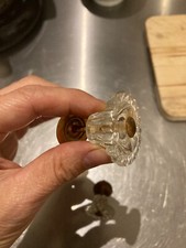 lot 2 poignées ancienne verre