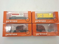 T.B.E PRIMEX MARKLIN HO LOT 4 WAGONS MARCHANDISES TRAIN ELECTRIQUE HO