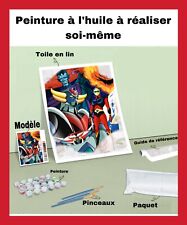 KIT PEINTURE À L’HUILE ART NUMÉRO POSTER TOILE GOLDORAK LOISIRS TIMBRE FIGURINE