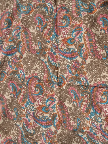 Tissu paisley fleurs vintage - tissu,