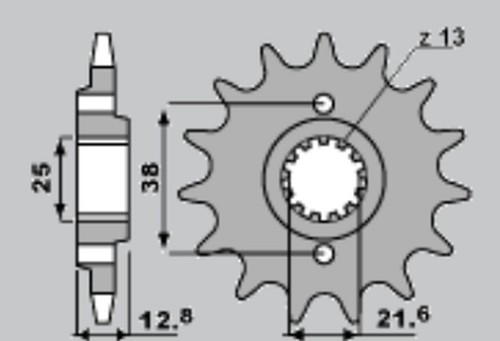 Pignon avant 511 kawasaki - 511, 14