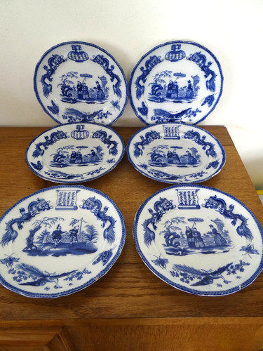Assiettes plates faïence de - 4,