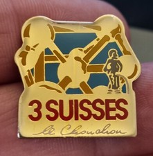 3 SUISSES LE CHOUCHOU PIN'S RARE, COLLECTION VINTAGE COLLECTOR CAROLINE LISFRANC