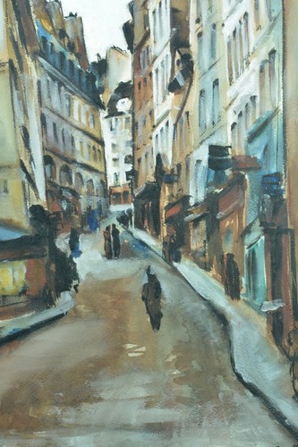 Tableau ancien vue - vue, rue