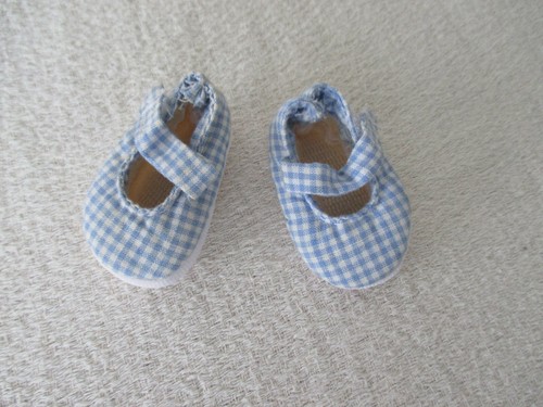 Chaussons vichy bleu - , pour