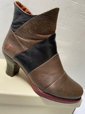 Bottines 39 cuir & daim bicolore marron noir ART boots