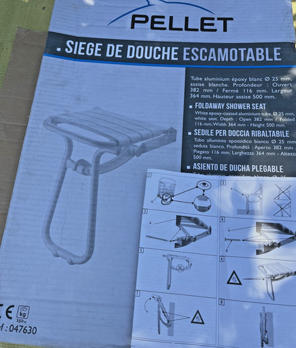 Siège douche escamotable - siège,