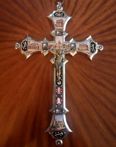 Micromosaïque crucifix en - crucifix,