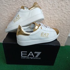 EMPORIO ARMANI men Sneakers EA7 Homme Gold Limited édition Very Good Condition 