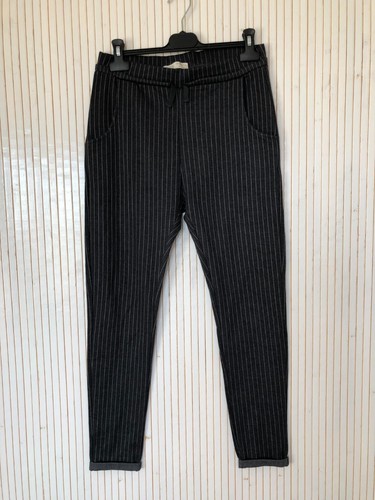 Pantalon rayé gris zara - gris, femme