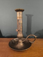 Ancien Bougeoir A Bouton Poussoir En Laiton Déco Vintage Rétro