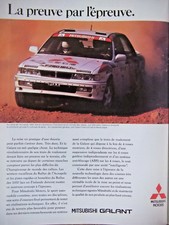 PUBLICITÉ DE PRESSE 1989 MITSUBISHI GALANT - LA PREUVE PAR L'ÉPREUVE
