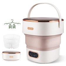 Mini machine à laver, 15 l, 2 en 1, de camping, avec panier dessorage, machin...