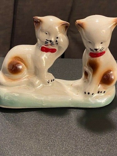 Vintage cat figurine two - cat, white
