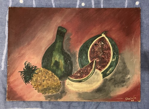 Peinture nature morte chalmin - peinture,