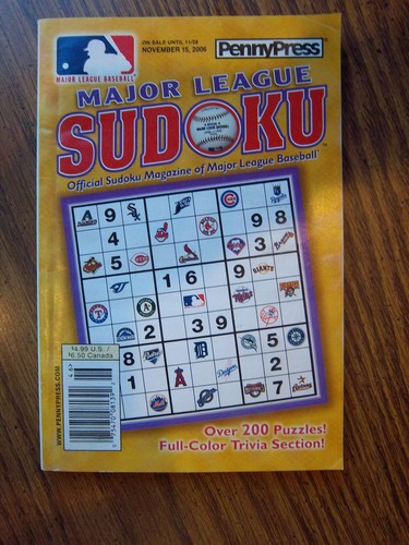 Mlb sudoku 37 page - mlb, 37-page
