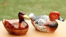 2 canards céramique Michel Caugant terrines rares Vintage French Ceramic Ducks