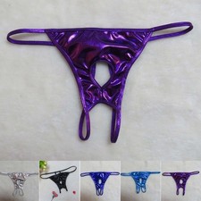 String homme audacieux et à la mode simili cuir jock strap GString pochette sli