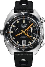 Véritable Corfam Bracelet Montre (Uniquement) pour Vintage Heuer 1563 Autavia -