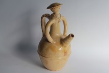 Grande cruche figurative terre vernissée Poterie Cliousclat Art populaire (72...