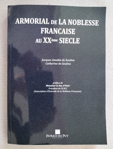 Armorial noblesse - armorial, de