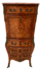 Secretaire de dame de style Louis XV en marqueterie de bois clair XX siècle