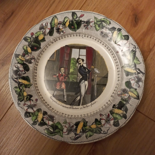 Assiette faience creil - faience,
