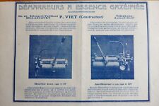 12/1927 PUB P VIET DEMARREUR AUTOMATIQUE AVION AIRCRAFT ORIGINAL FRENCH AD