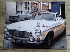 Photo signée Sir Roger Moore "Simon Templar" Volvo P1800 Autographe COA Le Saint