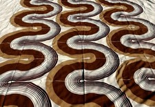 Panneau En Tissu Optique Original Ans 70 Nappe Couvre-Lit Rideau