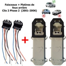 PLATINE PORTE AMPOULE LAMPE de FEU ARRIERE prévu pour RENAULT CLIO 2 PHASE 2 Dci
