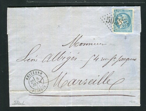 Rare lettre relizane - lettre,