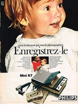 PUBLICITE ADVERTISING 014   1969   PHILIPS   magnétophone K7