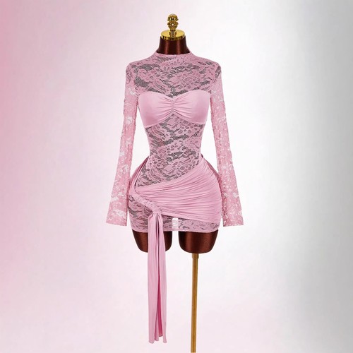 Robe mini dentelle - robe,