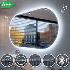 Miroir Salle De Bain Lumineux LED HAMBURG | INTERRUPTEUR | METEO | BLUETOOTH GH4