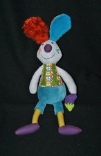 Peluche doudou Jeff le lapin musical EBULOBO La joyeuse ferme  28/37 cm TTBE