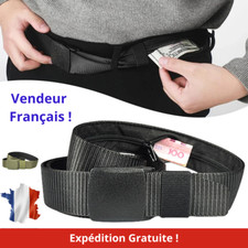 Ceinture Cache Billet - Poche Secrète Zip Invisible - Ajustable - Homme et Femme