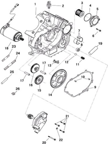 Démarreur pompe eau quad - ,