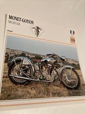 Monet Goyon 500 LS5 LSA 1938 carte moto de collection Atlas France