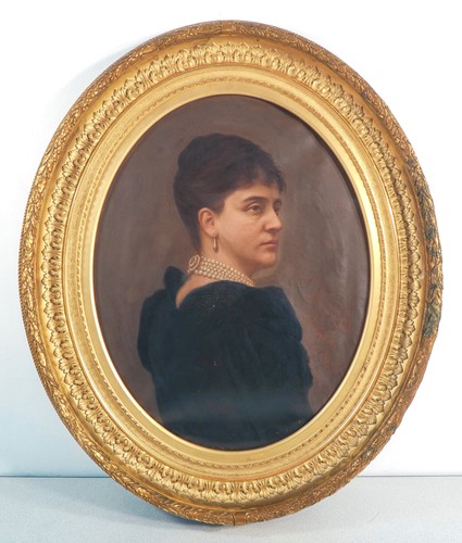 Tableau portrait femme - femme, signé