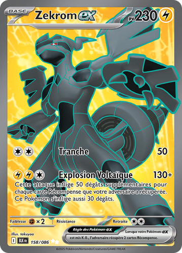 Carte pokémon zekrom - carte, zekrom-ex