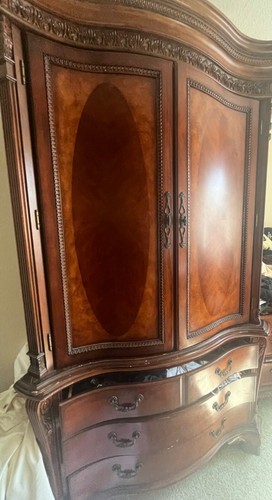 Mahogany armoire wardrobe - mahogany,