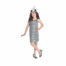 Déguisement pour Enfants Silver Flapper 8-10 Ans Argenté [2 Pièces]
