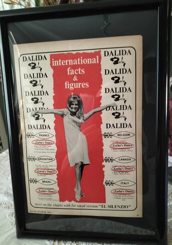 Dalida affiche publicitaire - dalida,