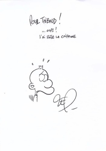 Rare dedicace beau - rare, dessin