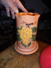 Ancien Seau Rafraichisseur à Bouteille de Vin au Raisin et Feuille Vigne