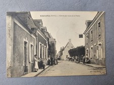 CPA / Carte postale ancienne - COURCELLES - Entrée par route de la Flèche (72)