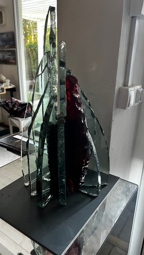 Sculpture verre signée - sculpture,