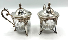 PAIRE DE MOUTARDIERS EN ARGENT